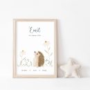 Personalisiertes Geburtsposter | Wiesentiere | Igel – Bild 6