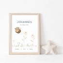 Personalisiertes Geburtsposter | Wiesentiere | Biene – Bild 6