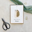 Personalisierte Karte mit niedlichem Tieranhänger | Biene oder Igel – Bild 3