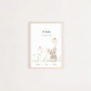 Personalisiertes Geburtsposter | Wiesentiere | Maus – Bild 4