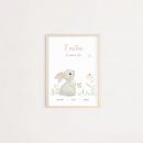 Personalisiertes Geburtsposter | Wiesentiere | Hase – Bild 4