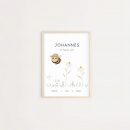 Personalisiertes Geburtsposter | Wiesentiere | Biene