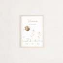 Personalisiertes Geburtsposter | Wiesentiere | Biene – Bild 5