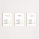 Personalisiertes Geburtsposter | Wiesentiere | Hase – Bild 2