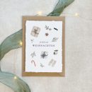 Weihnachtskarten | Set oder einzeln | handgerissene Kanten – Bild 7