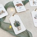 Geschenkanhänger Weihnachten im Set | 5 Stück | handgefertigt mit goldener Öse – Bild 3