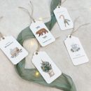 Geschenkanhänger Weihnachten im Set | 5 Stück | handgefertigt mit goldener Öse