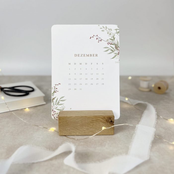Postkartenkalender 2025 | Tischkalender mit Holzständer – Bild 7