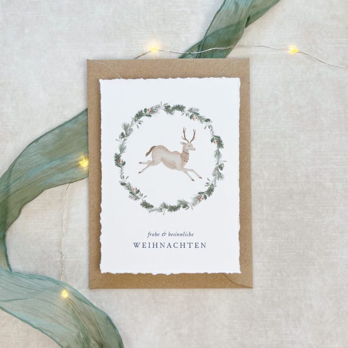 Weihnachtskarten | Set oder einzeln | handgerissene Kanten – Bild 8