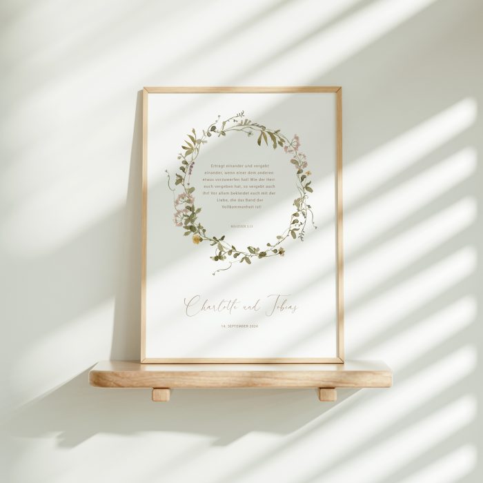 Personalisiertes Poster mit Trauvers oder Spruch – Bild 3