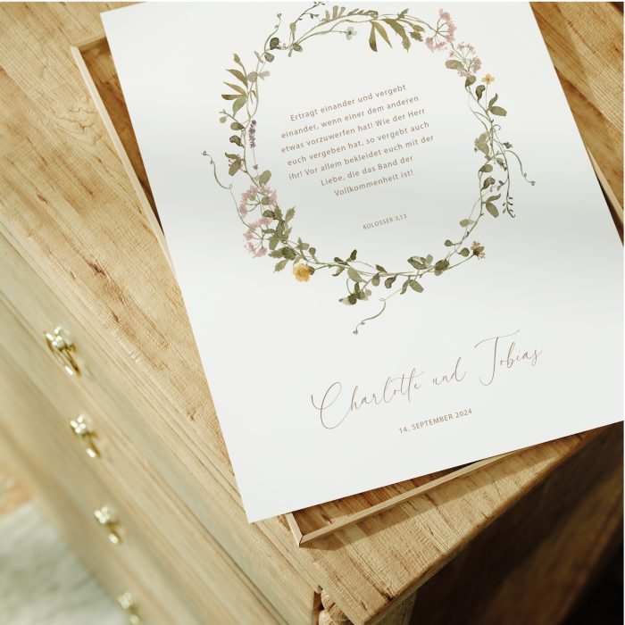 Personalisiertes Poster mit Trauvers oder Spruch – Bild 4